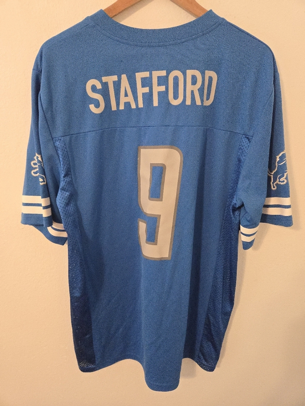 Detroit Lions Matthew Stafford #9 Jersey NFL Team Apparel Mens Large Football